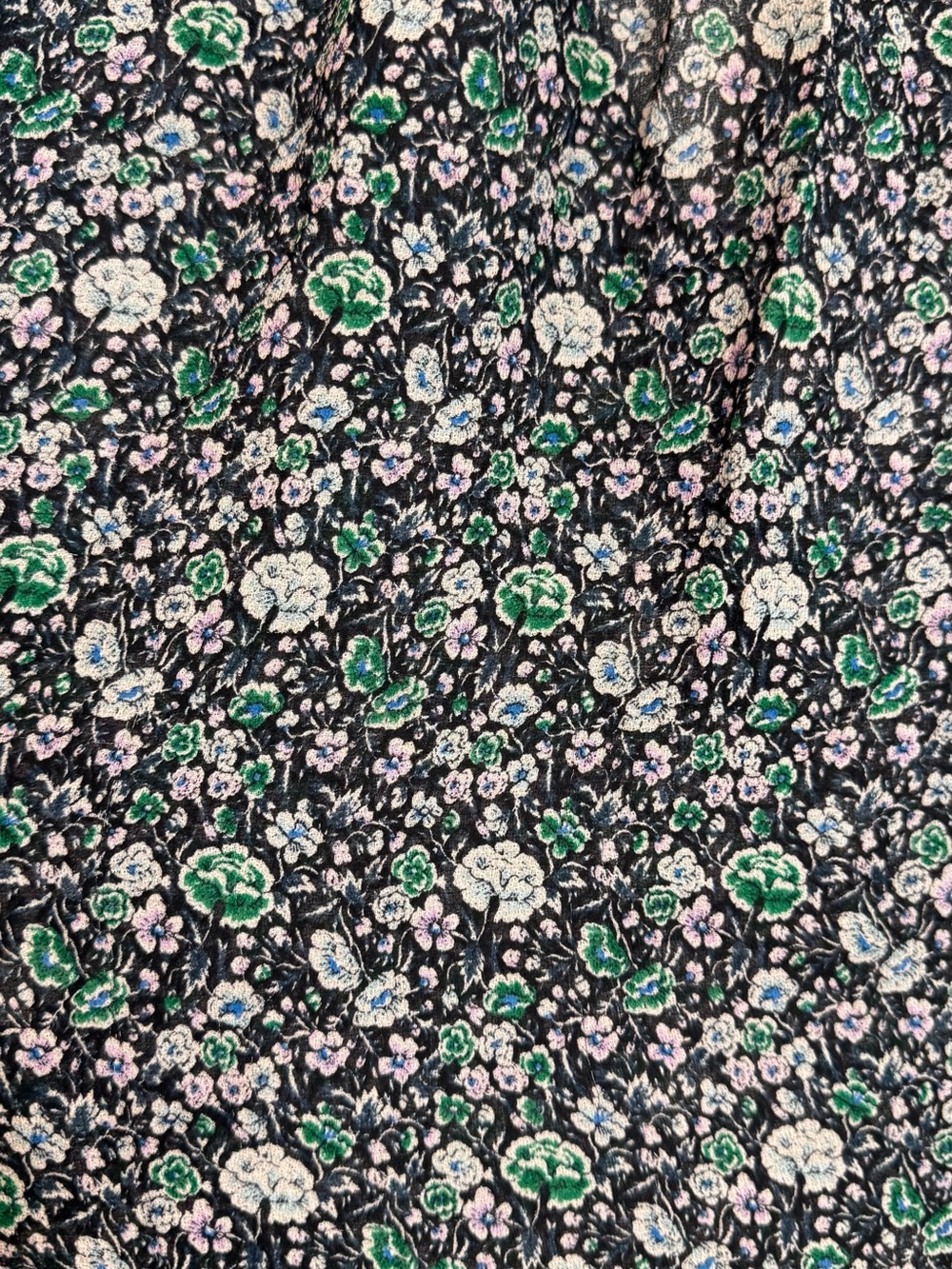 Rebecca Taylor Floral 100% Silk Popover Blouse Top Long Sleeve Size 6 V-Neck - Picture 10 of 11